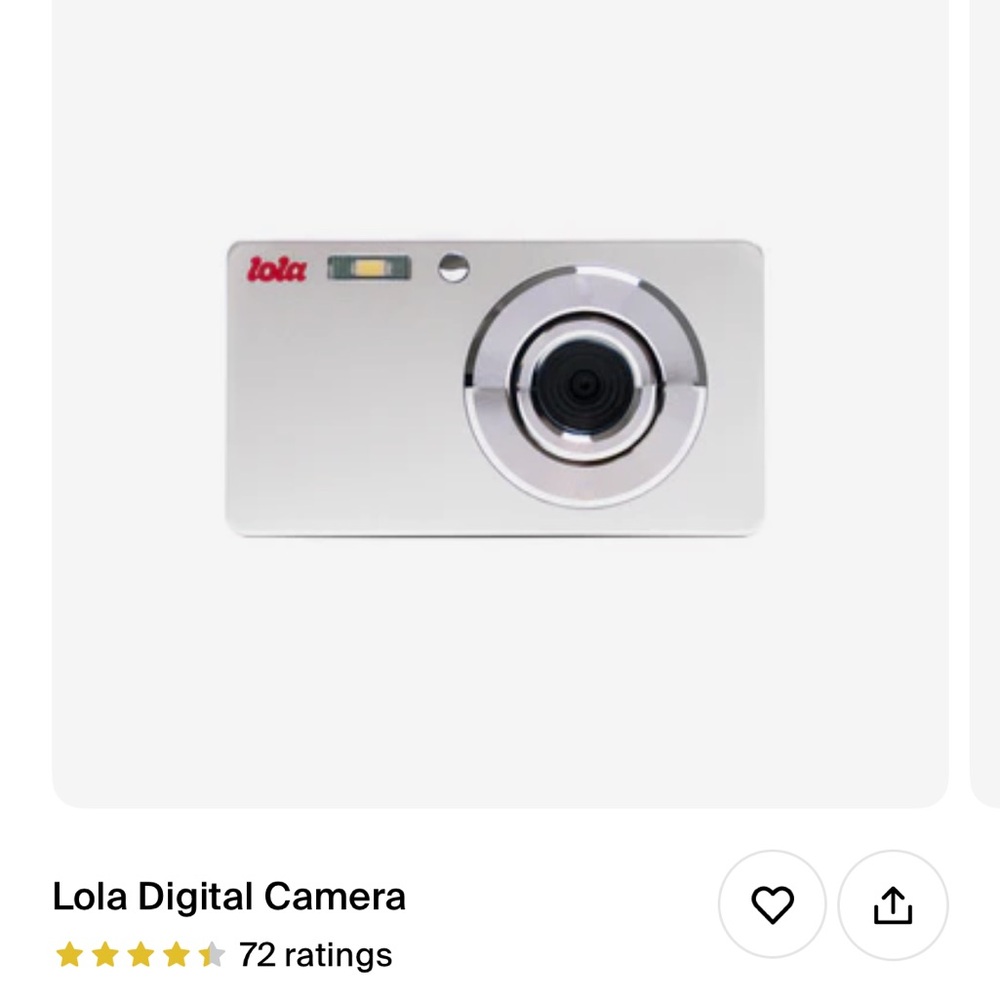 Lola Compact Camera in Sleek Silver